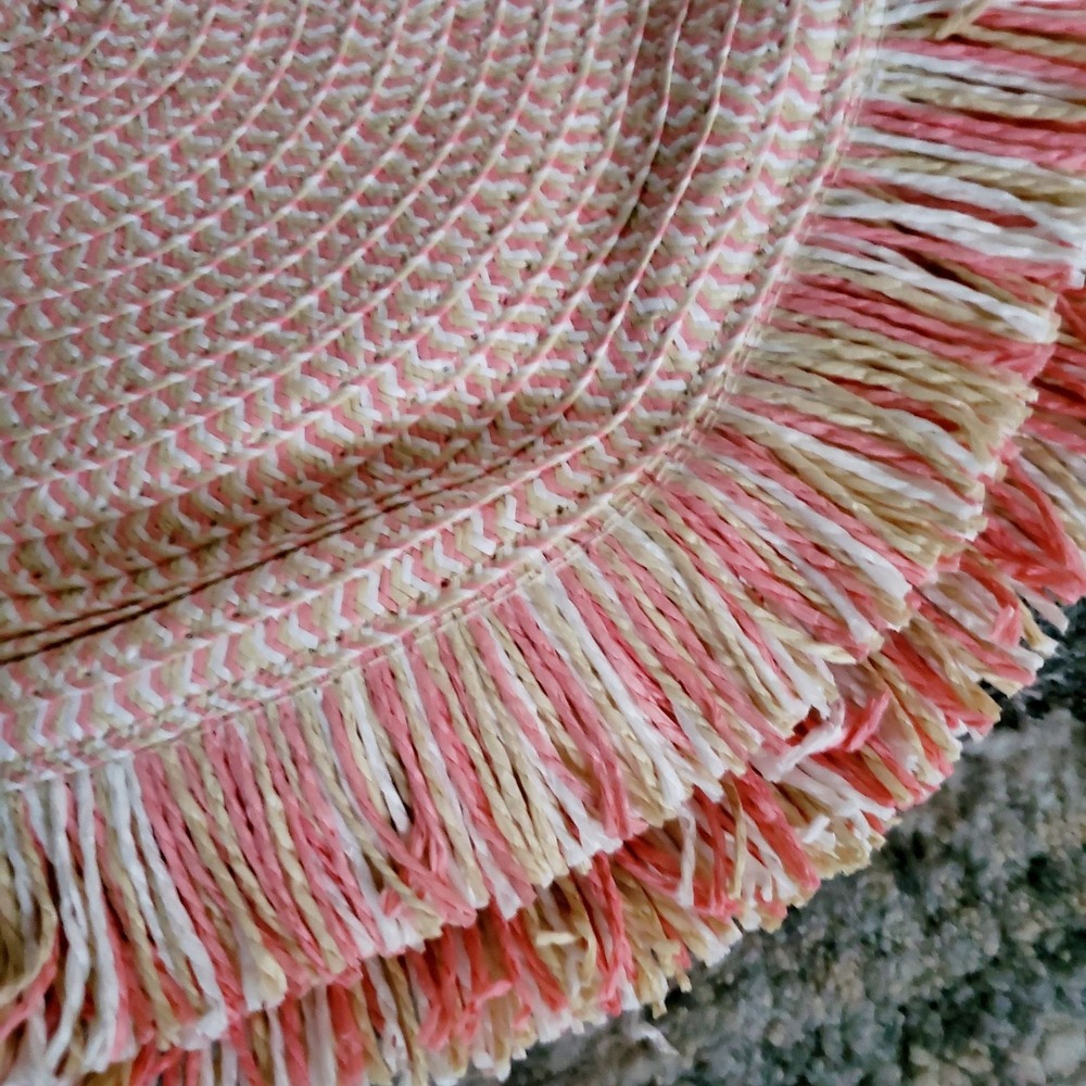 Most Wanted Design By Carlos Souza Women's Circle Straw Bag, Pink NWT - Picture 6 of 13